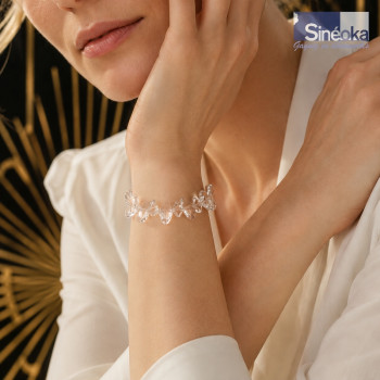 Bracelet cristaux Swarovski® Vlasta - Crystal
