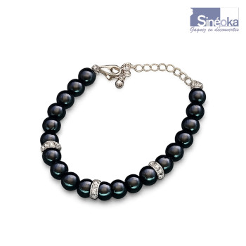 Bracelet en perles Swarovski® Dark Green Bohunka, un bijou made in République Tchèque
