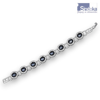 Bracelet cristaux Swarovski® - Kveta Silver Night