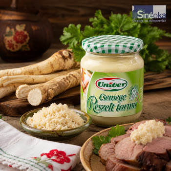Bocal de raifort râpé (37%) doux au vinaigre de chez Univer 2