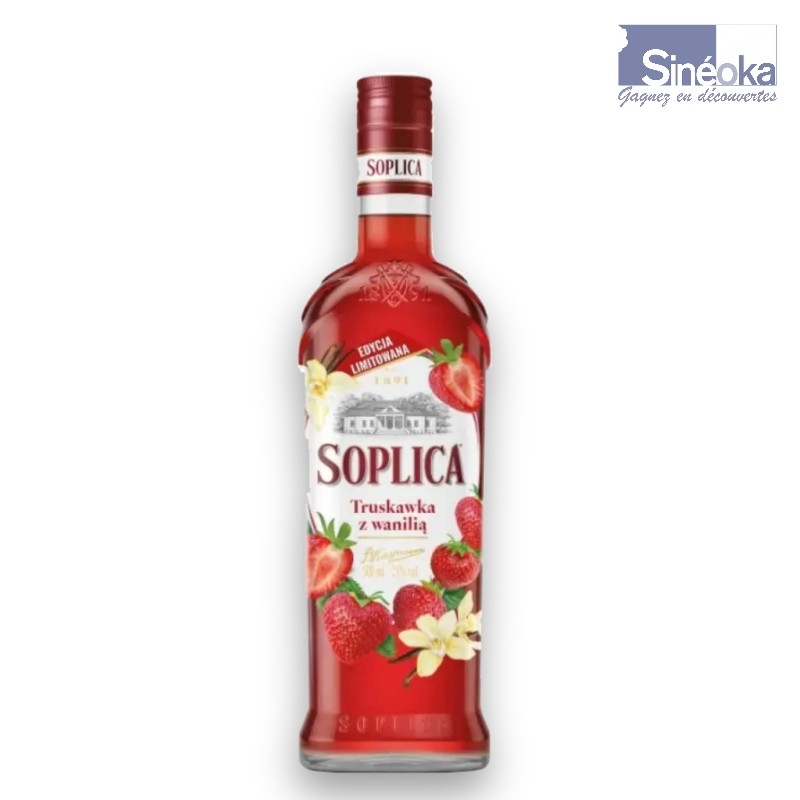 Bouteille de Liqueur Soplica Truskawka z Wanilią – Fraise & Vanille – 0,5 l – 21°