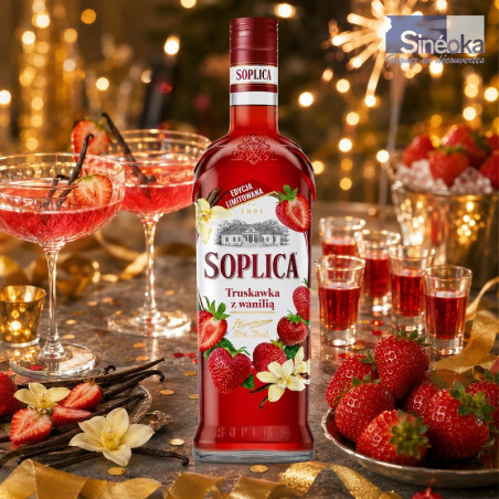 Liqueur de vodka Soplica Fraise & Vanille – Truskawka z Wanilią – 21 % – 0,5 l