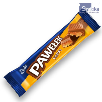Barre chocolat au lait fourrée caramel Wedel Pawełek...