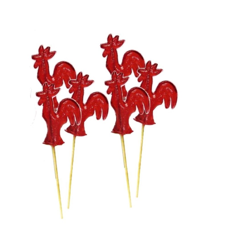 Petouchok Sucette au caramel en forme de coq.