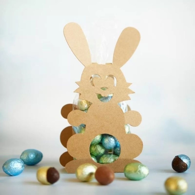 Mon Lapin - Fourreaux Œufs Pliés Chocolat de...