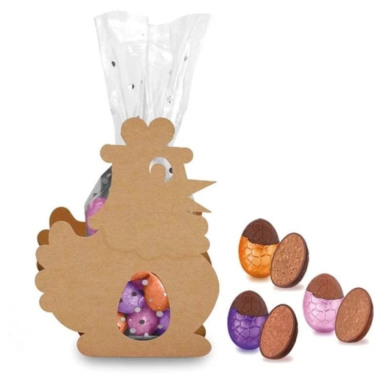 Poule de Pâques - Fourreaux Œufs pliés chocolat...