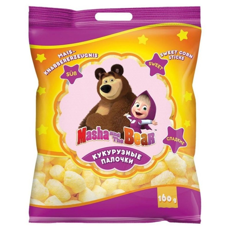 Maïs soufflé sucré Masha et Michka - 160 g