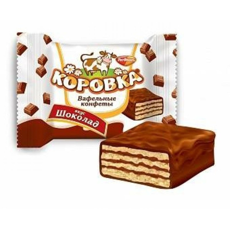 Gaufrette chocolatée fourrée au chocolat