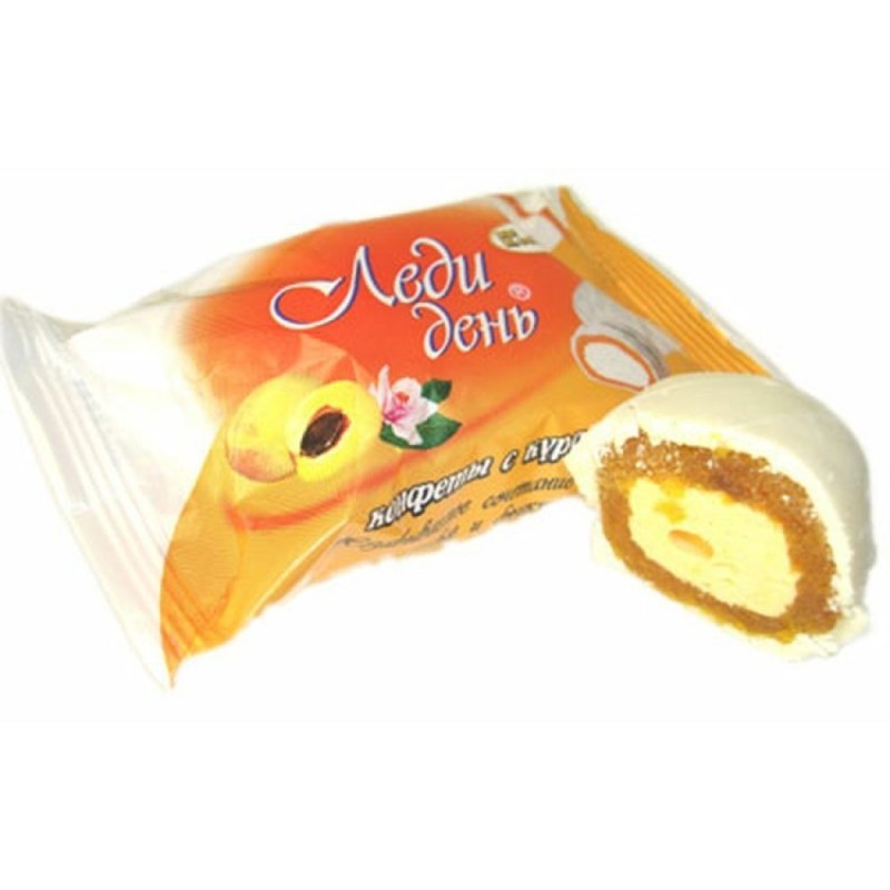 Ledi Den' - Abricot et crème nappés chocolat blanc