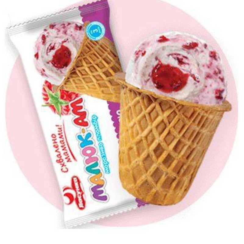 Crème glacée framboise cône - 90 g